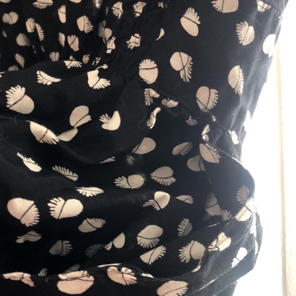 Vintage 1980’s Karin Stevens Petite Black White Broken Heart Print Dress Sz 8 - Picture 16 of 16